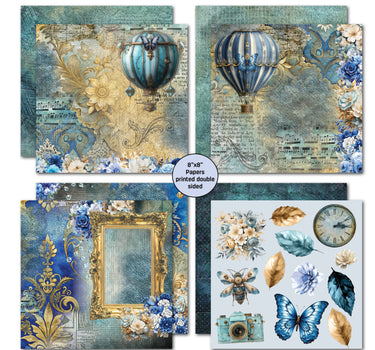 3Quarter Designs Grunged Baroque  8x8 Paper Pack