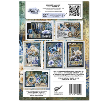 3Quarter Designs Grunged Baroque  6x4 Card Pack