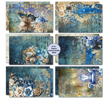 3Quarter Designs Grunged Baroque  6x4 Card Pack