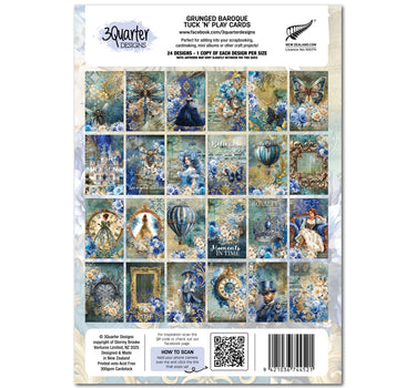 3Quarter Designs Grunged Baroque - Tuck N Play Cards