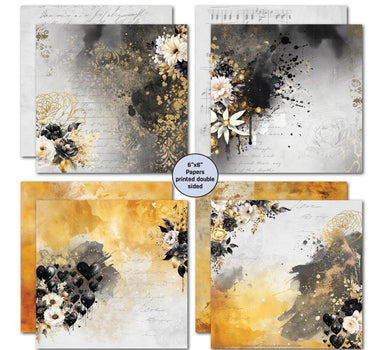 3Quarter Designs Golden Ebony 6x6 Paper Pack