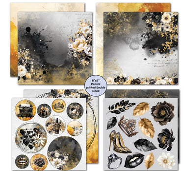 3Quarter Designs Golden Ebony 6x6 Paper Pack