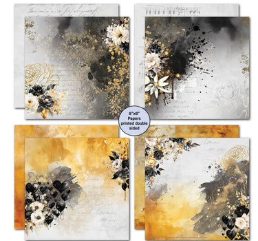 3Quarter Designs Golden Ebony 8x8 Paper Pack