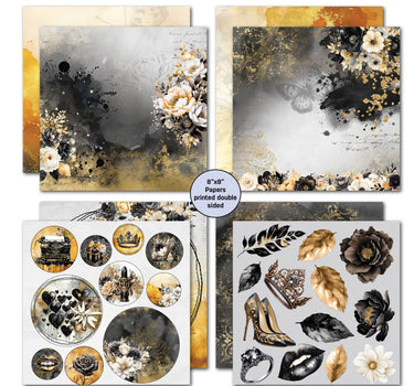 3Quarter Designs Golden Ebony 8x8 Paper Pack