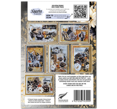 3Quarter Designs Golden Ebony 6x4 Card Pack