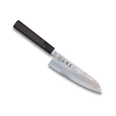 Ginrei Silver 3-Layer Nashiji Santoku knife 170mm Wenge Handle