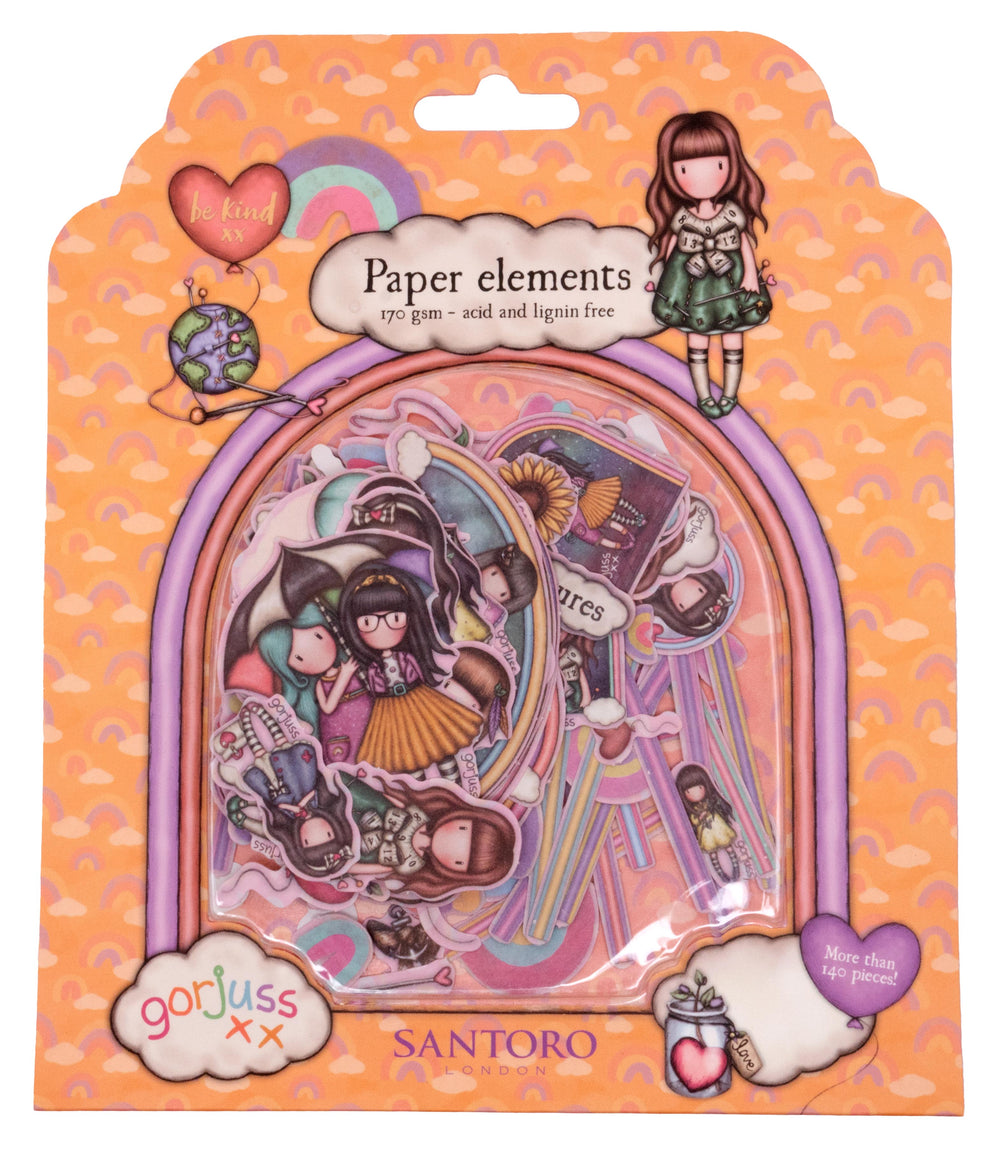 SAN Paper Elements Gorjuss - Be Kind Découpes Embellissements 166x198x14mm 148 PC nr.08