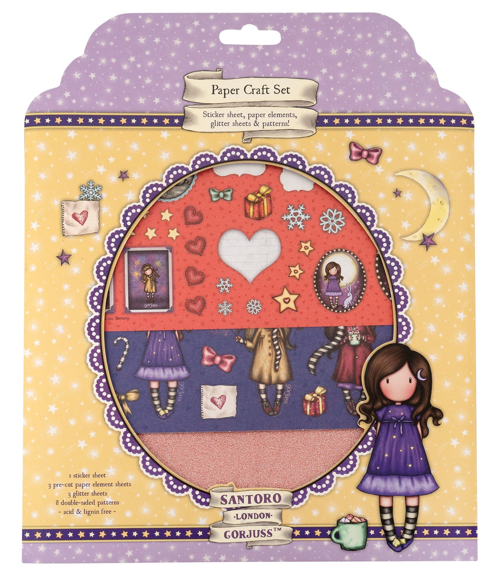 SAN Kit de bricolage papier, autocollants et paillettes Gorjuss Essentials 203x203x3mm 15 feuilles nr.03