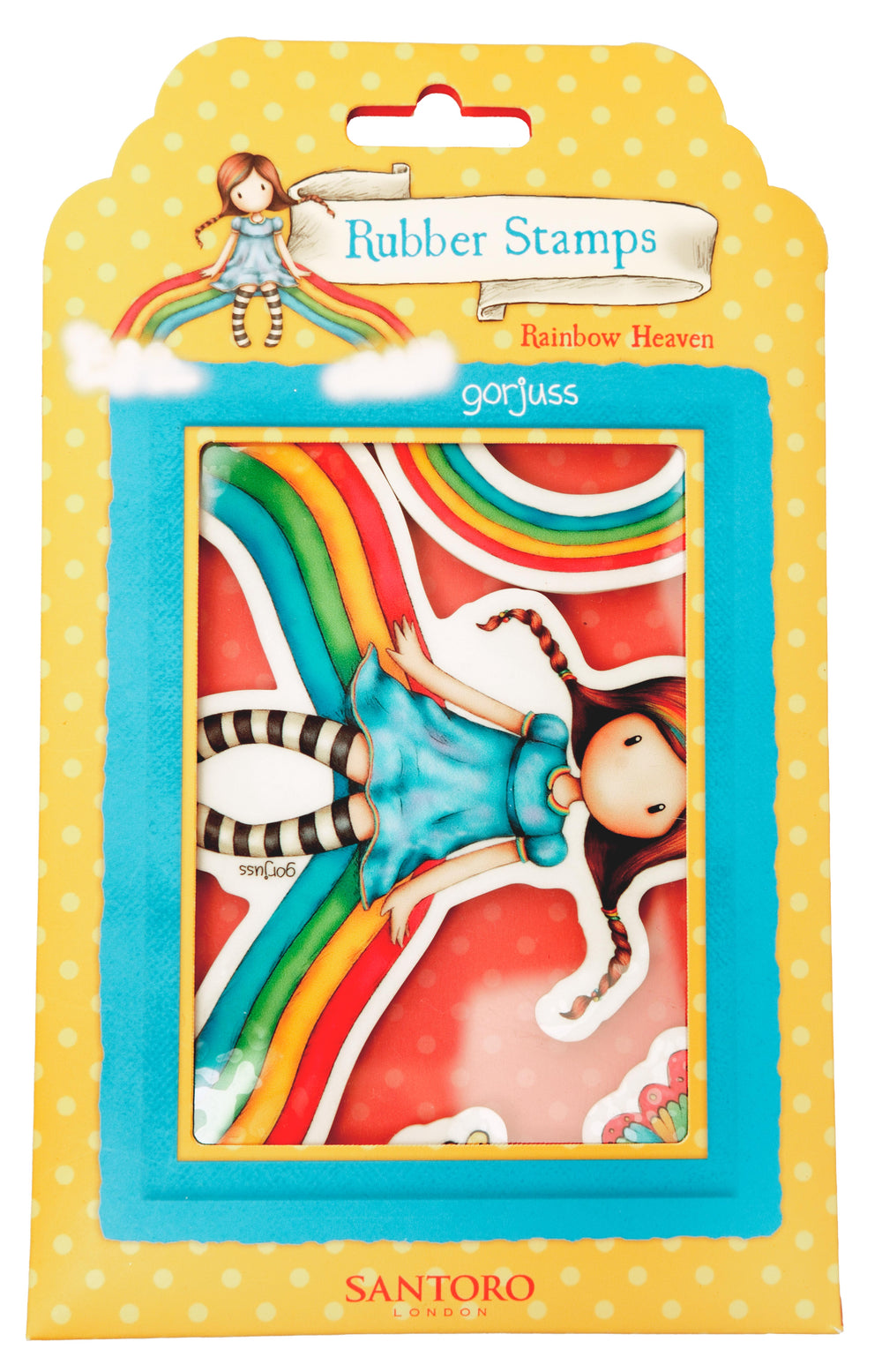 Tampon Cling SAN Rainbow Heaven Gorjuss Essentials 5 pièces