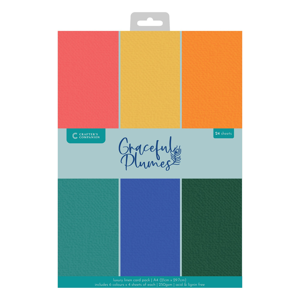 Lot de cartes A4 de luxe Graceful Plumes