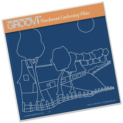Plaque Groovi – Paysage de ferme A5 carrelé