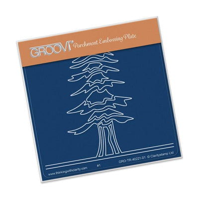 Planche Groovi Arbres Abstraits (Épinette) A6 Carré