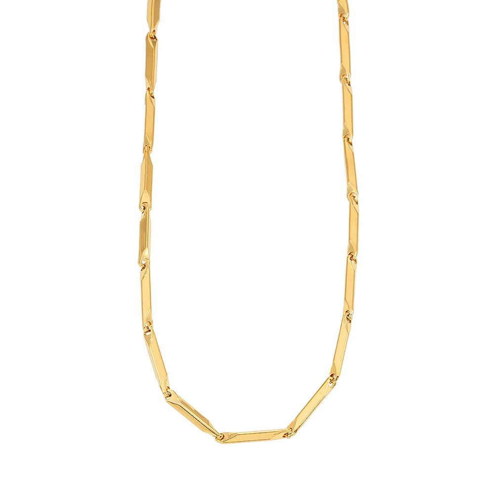 Style GUMIA Gold : Collier à chaîne minimaliste avec perles géométriques