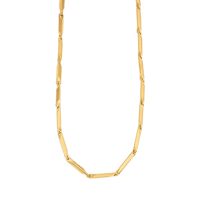 Style GUMIA Gold: Minimalist Geometric Shaped Beaded Chain Necklace