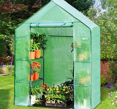 Greenhouse Outdoor Large Walk-in Plant Green house for Plants (Green)