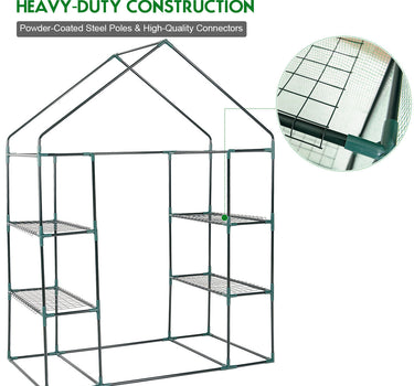 Greenhouse Outdoor Large Walk-in Plant Green house for Plants (Green)