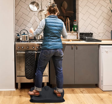 Giantex Anti Fatigue Mat, Not-Flat Standing Mat w/ Foot Massage Points Diverse Terrain & Beveled Edges