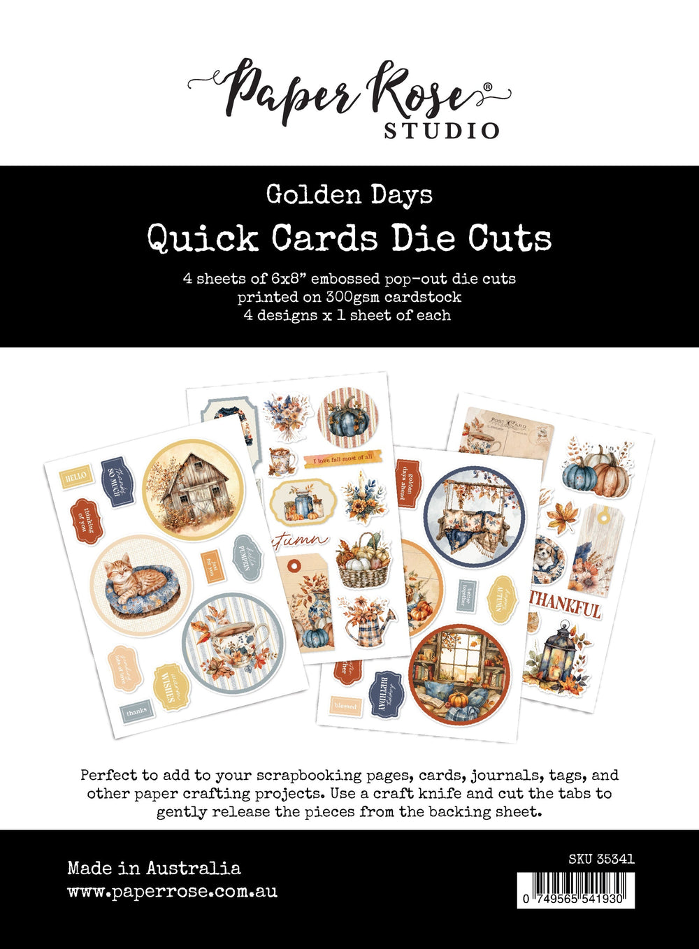 Golden Days Die-Cuts pour cartes rapides 35341