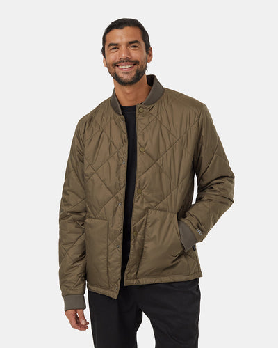 Blouson bomber matelassé à motif losanges