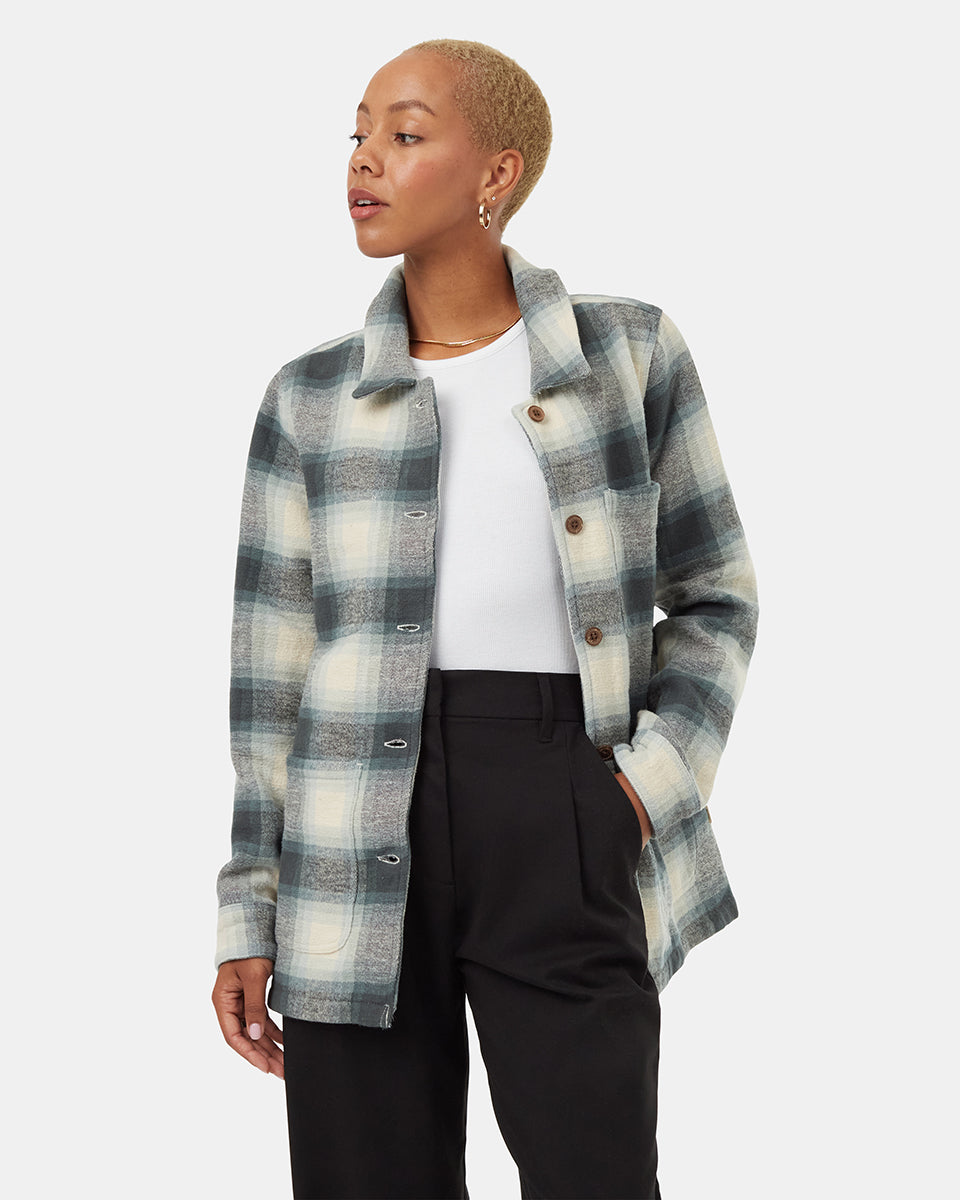 Veste utilitaire en flanelle