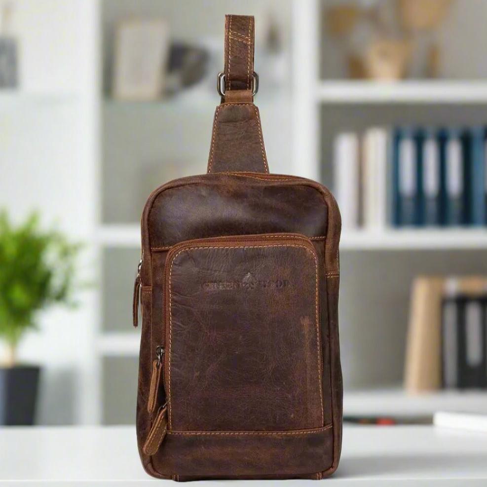 Sac à dos bandoulière Hamilton en cuir Greenwood