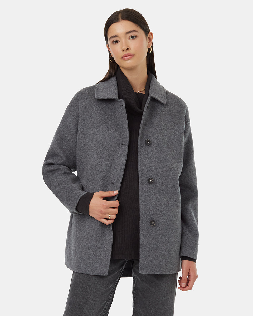 Manteau en laine à boutons