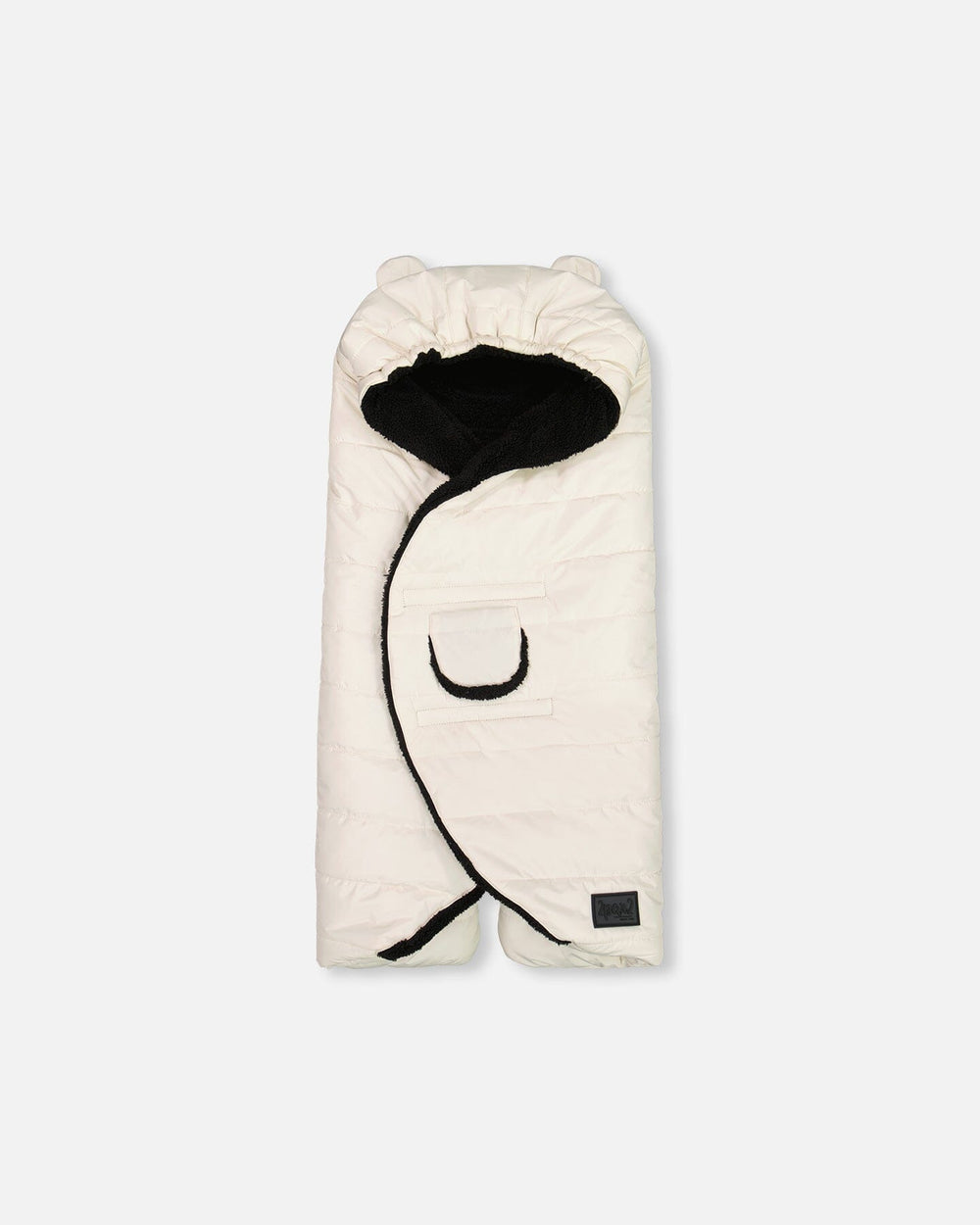 Couverture bébé Snugly conçue pour les sièges auto et les poussettes, blanc cassé