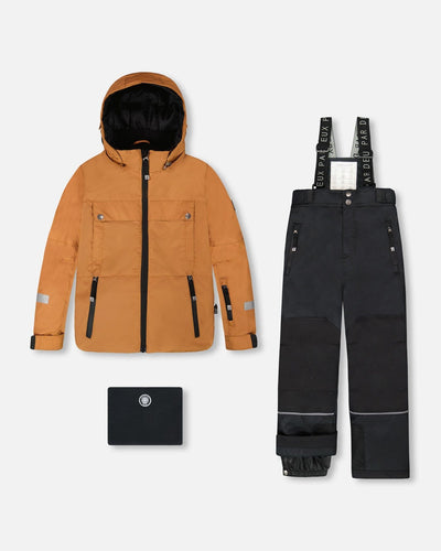 Ensemble de neige deux pièces Teknik brun et noir