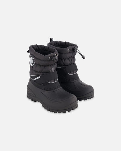Bottes d'hiver noires unies
