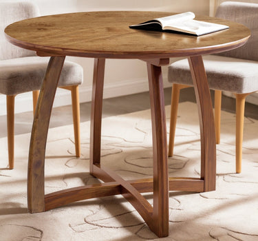 Alma 36 Inches Round Dining Table for 4, Mid-Century Modern Kitchen & Dining Room Tables