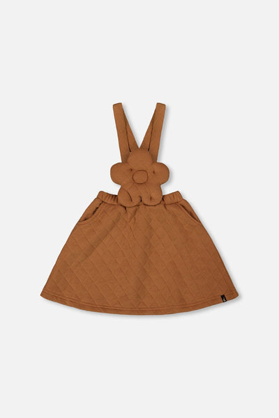 Quilted Overall Dress Mocha
