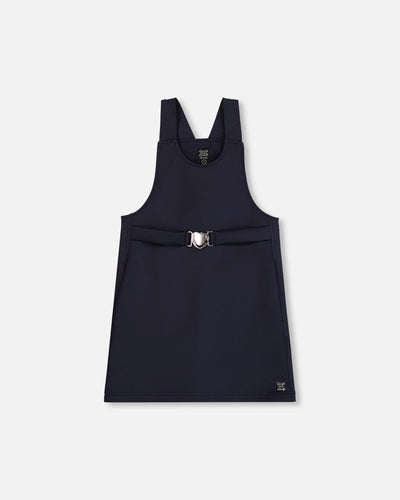 Robe Pull Milano Bleu Marine Avec Détail Boucle
