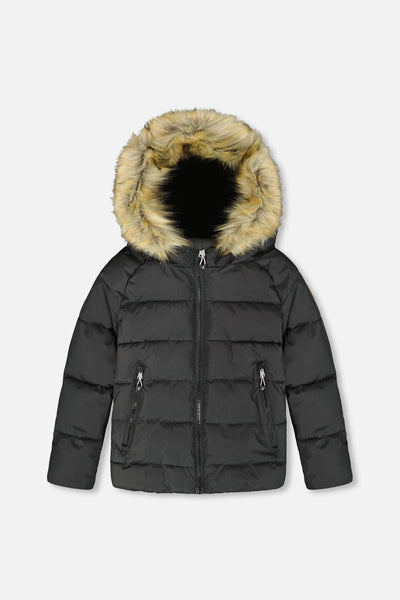 Doudoune noire d'hiver