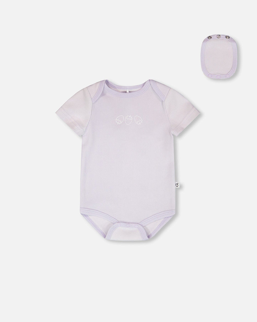 Grenouillère Évolutive en Jersey Côtelé de Coton Lilas