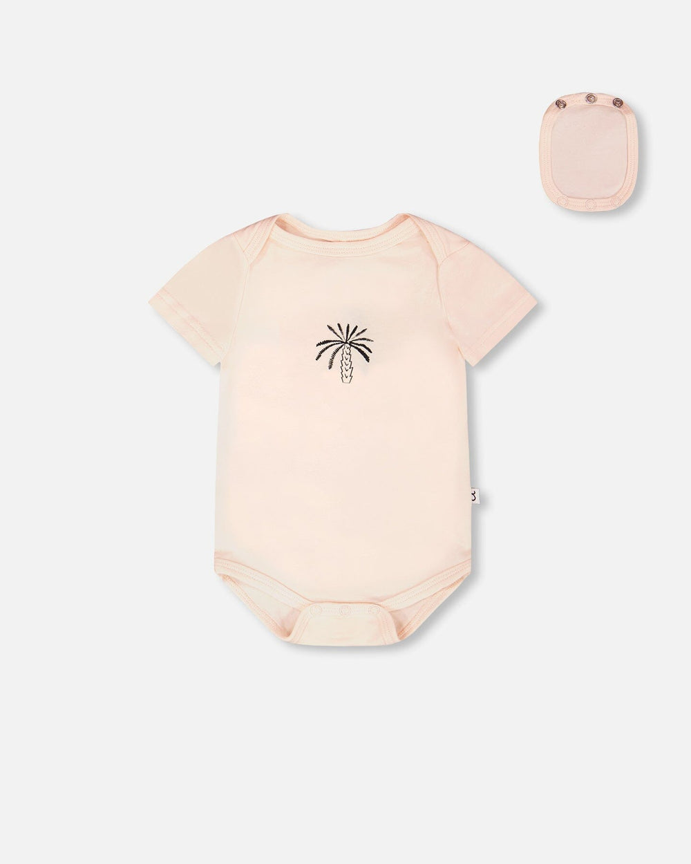 Grenouillère évolutive en jersey de coton biologique pêche