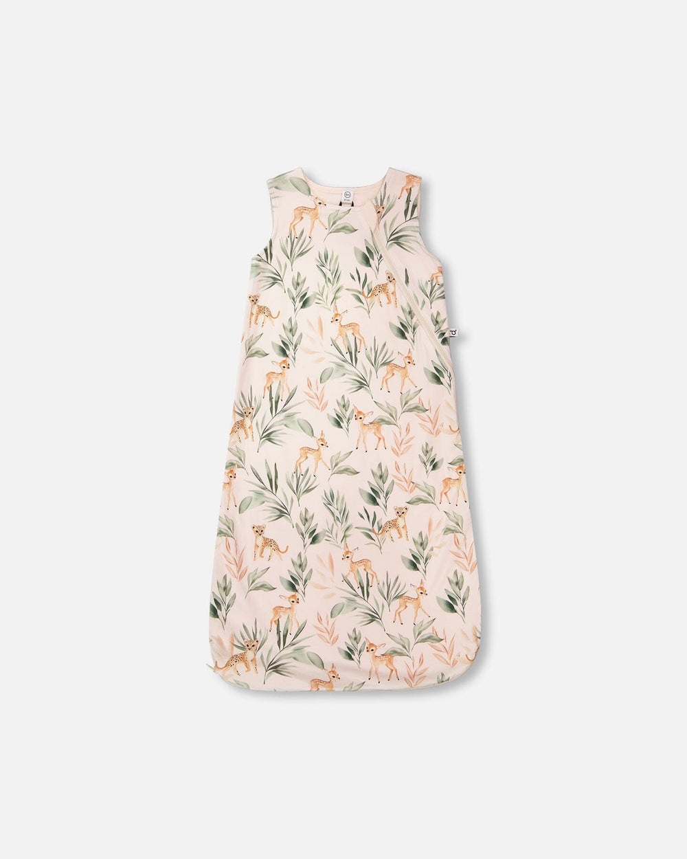 Organic Cotton Jersey Muslin Sleep Sack Peach Deer Print — Deux par Deux