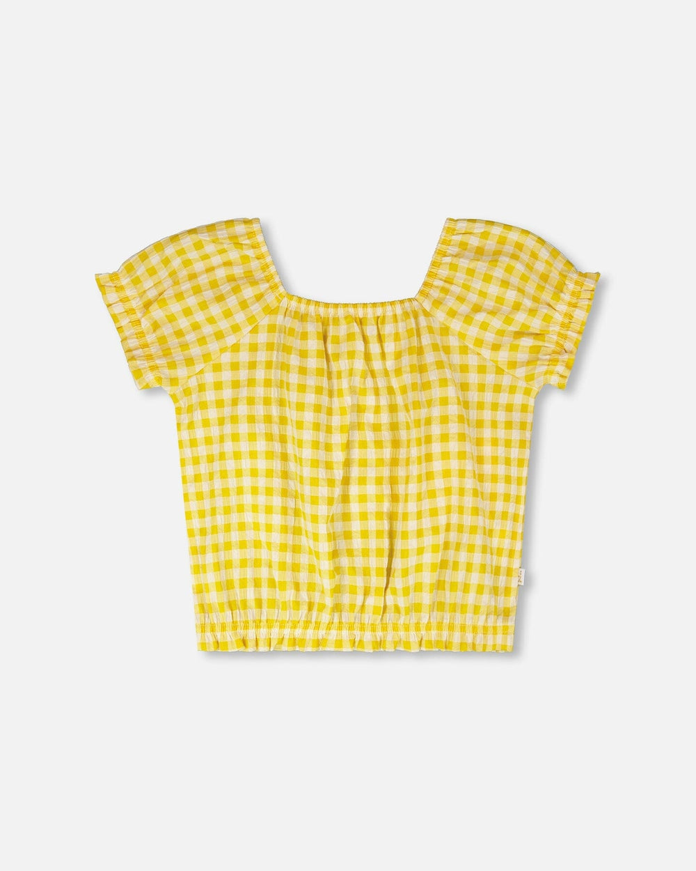 Haut paysan vichy jaune