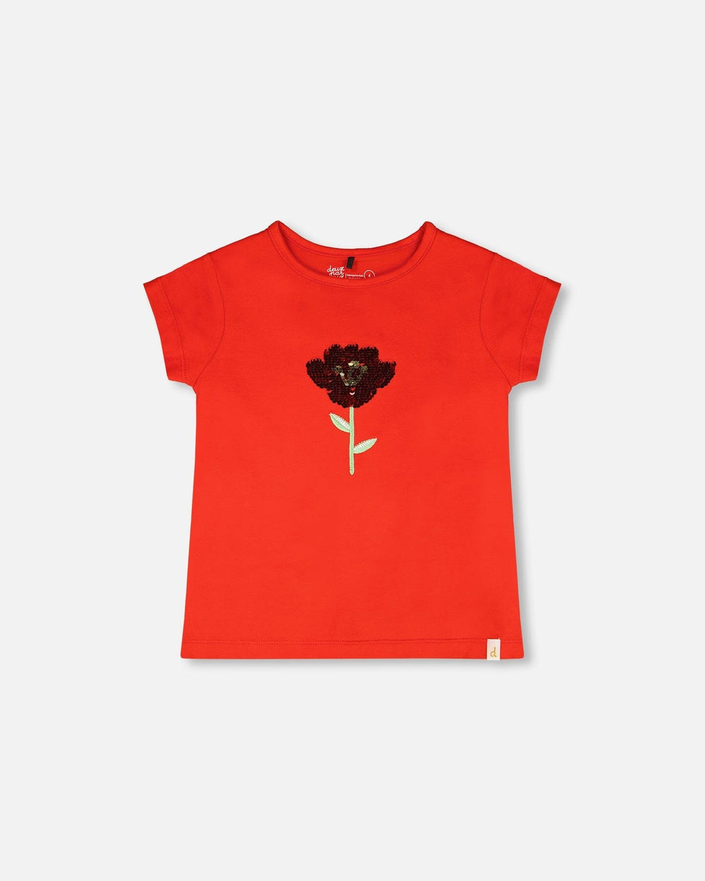 T-shirt en jersey de coton biologique rouge