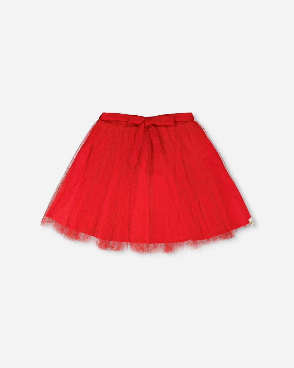Jupe en maille et à œillets Rouge
