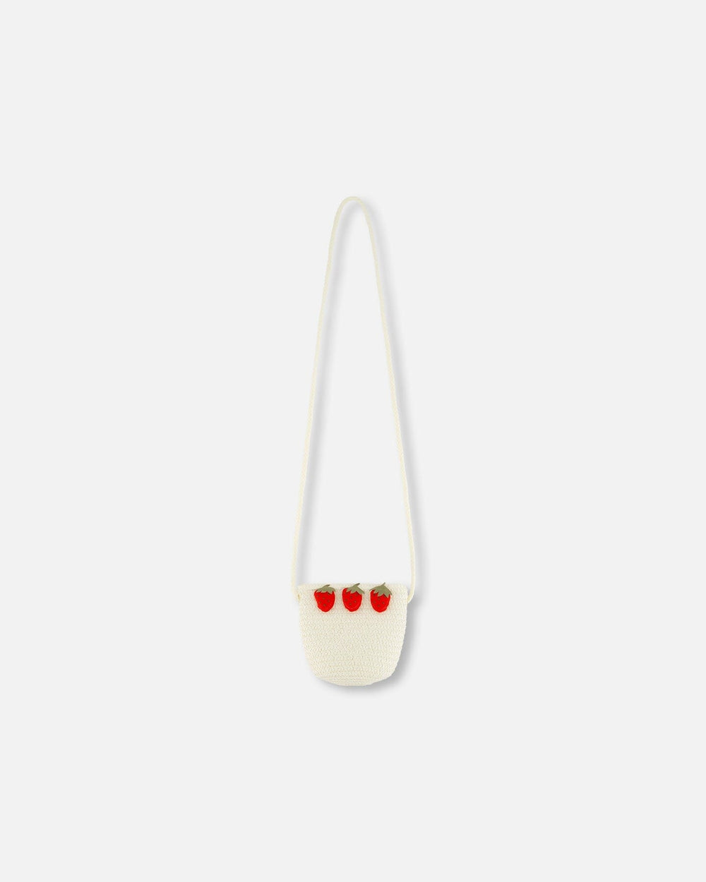 Strawberry Straw Purse Beige