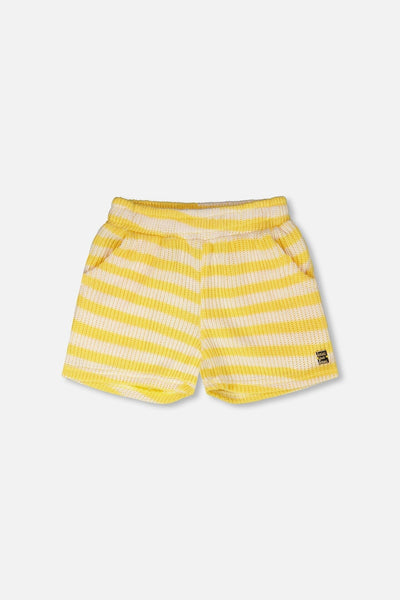 Striped Shorts Yellow And White