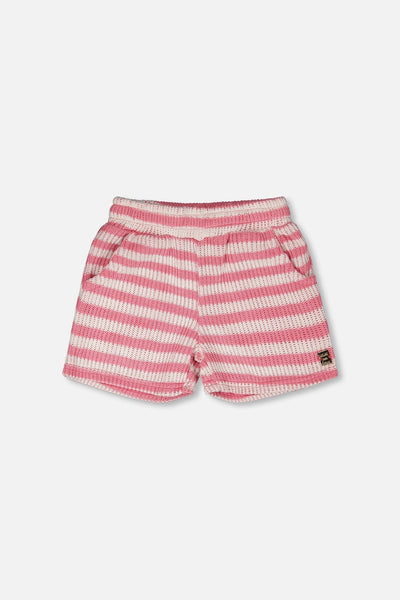 Striped Shorts Pink And White