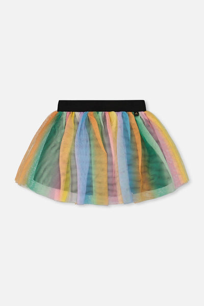 Printed Mesh Skirt Multicolored