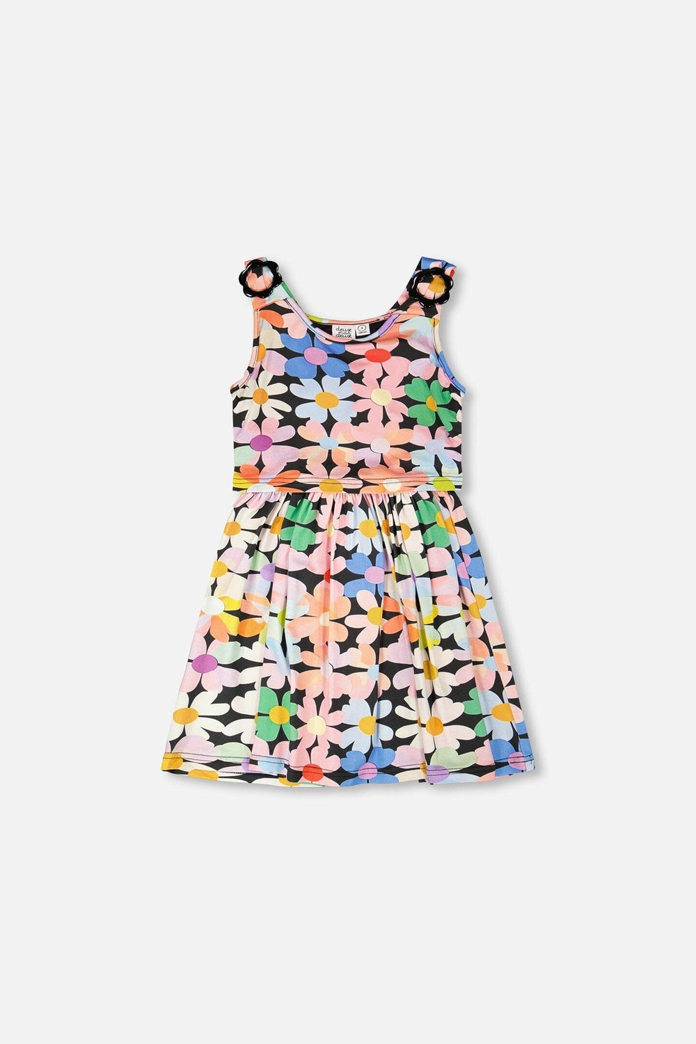 Dress Black Printed Flowers