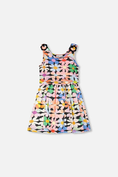 Dress Black Printed Flowers