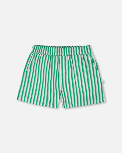 Striped Shorts Green