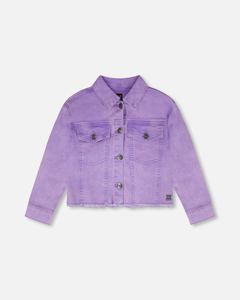 Mauve Denim Jacket With Embroidery
