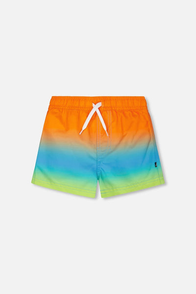 Boardshorts Dégradé Orange Bleu Et Vert