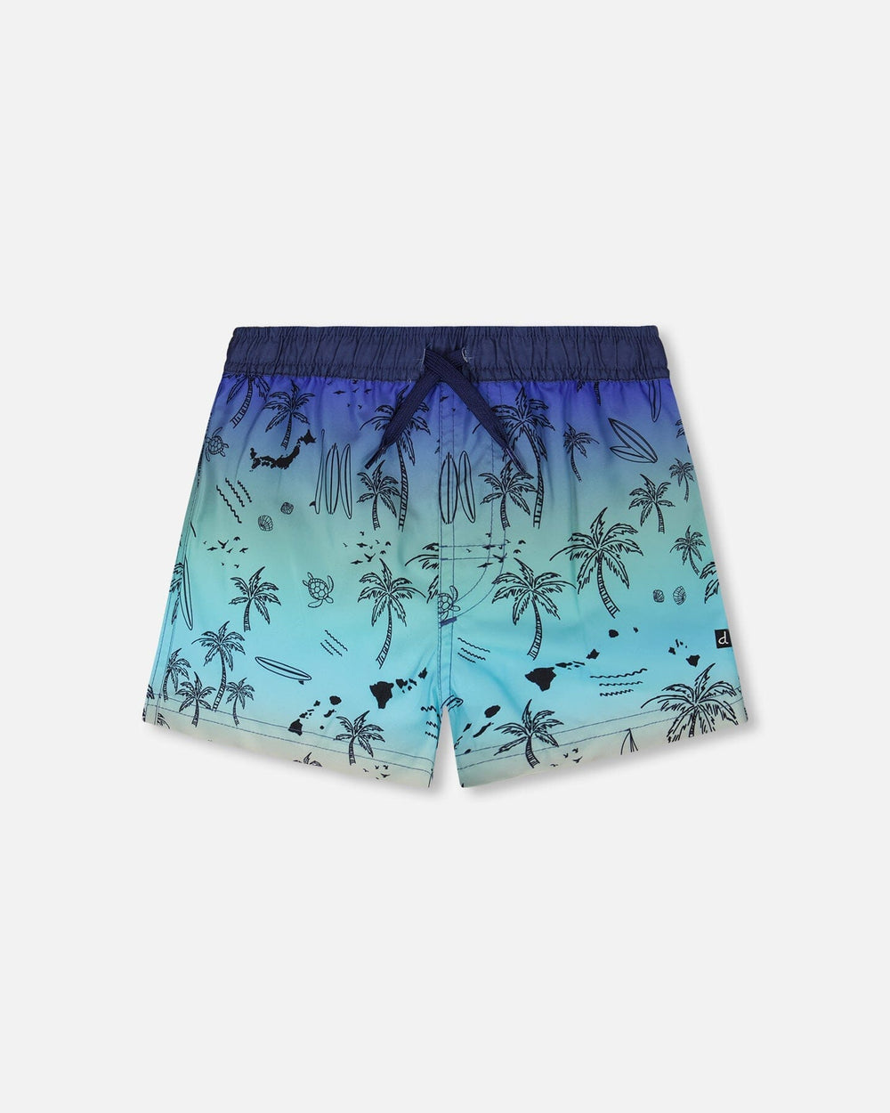 Boardshorts Blue Beach Print