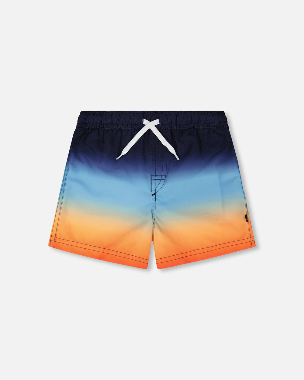 Short de bain dégradé bleu et orange